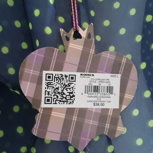 NWT Vera Wang polka junior girl button down blouse - Picture 5 of 8